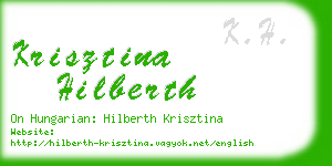 krisztina hilberth business card